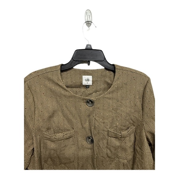 Cabi Brown Penny Blazer Jacket Button Closure Women's Size Medium Office Siren - Picture 2 of 5